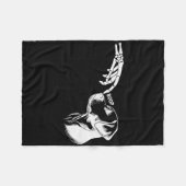 Funny Halloween Skeleton Fleecedecke (Vorderseite (Horizontal))