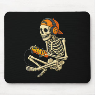 Funny Halloween Skeleton Gamer Video Gaming Boys m Mousepad