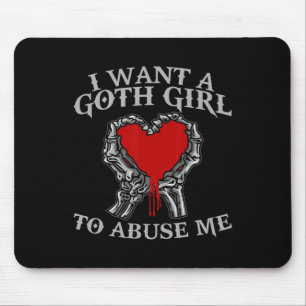 Funny Halloween Skeleton Hand Wollte ich ein Goth Mousepad