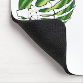 Funny Halloween Skeleton Hands Holding Melons Mousepad (Ecke)