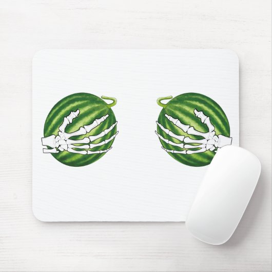 Funny Halloween Skeleton Hands Holding Melons Mousepad (Mit Mouse)