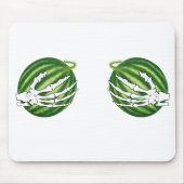 Funny Halloween Skeleton Hands Holding Melons Mousepad (Vorne)