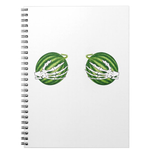 Funny Halloween Skeleton Hands Holding Melons Notizblock (Vorderseite)