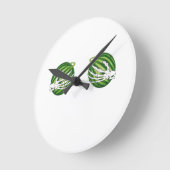 Funny Halloween Skeleton Hands Holding Melons Runde Wanduhr (Winkel)