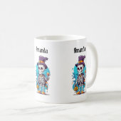 Funny Halloween Skeleton mit Top Hat Kaffeetasse (VorderseiteRechts)