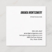 Funny Halloween Skeleton mit Top Hat Quadratische Visitenkarte (Rückseite)