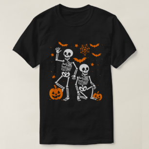 Funny Halloween Skeleton Pumpkins T-Shirt