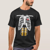 Funny Halloween Skeleton Six Pack Bierglas Tasse T-Shirt (Vorderseite)