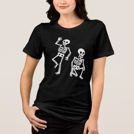 Funny Halloween Skeleton T Shirt Spooky Kostüm (Vorderseite)