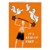 Funny Halloween Skeleton Totes Gewicht Lifting (Vorne)