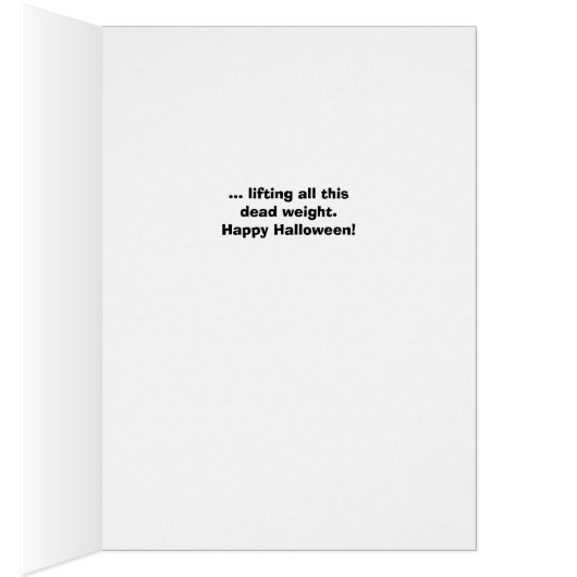 Funny Halloween Skeleton Totes Gewicht Lifting (Innen (Rechts))