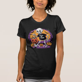 Funny Halloween Skeleton "Trick or T-Bone T-Shirt