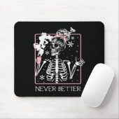 Funny Halloween Skeleton trinken Kaffee Zitat Nev Mousepad (Mit Mouse)