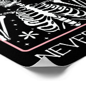 Funny Halloween Skeleton trinken Kaffee Zitat Nev Poster (Ecke)