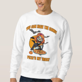 Funny Halloween Skeleton V2, Pizza Lover Foody Sweatshirt