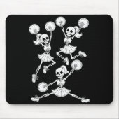 Funny Halloween Skeletons Cheerleader Pajama Cheer Mousepad (Vorne)