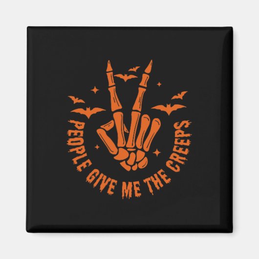 Funny Halloween Skeletts Handfall Leute geben mir Magnet (Vorne)