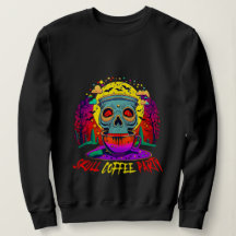 Funny Halloween Skull-Kaffee Addict Party
