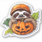 Funny Halloween Sloth Sticker Klassischer T - Shir (Vorderseite)