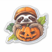 Funny Halloween Sloth Sticker Klassischer T - Shir (Vorderseite)