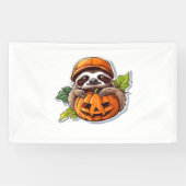 Funny Halloween Sloth Sticker Klassischer T - Shir Banner (Horizontal)