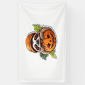 Funny Halloween Sloth Sticker Klassischer T - Shir Banner (Vertikal)