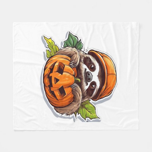 Funny Halloween Sloth Sticker Klassischer T - Shir Fleecedecke (Vorderseite (Horizontal))