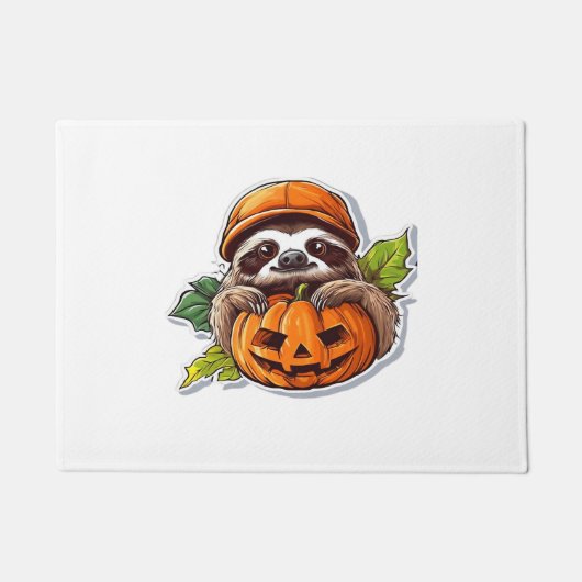 Funny Halloween Sloth Sticker Klassischer T - Shir Fußmatte (Vorderseite)