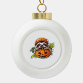 Funny Halloween Sloth Sticker Klassischer T - Shir Keramik Kugel-Ornament (Vorderseite)