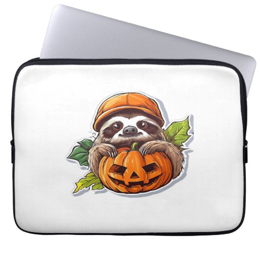 Funny Halloween Sloth Sticker Klassischer T - Shir Laptopschutzhülle (Vorderseite)