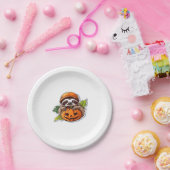 Funny Halloween Sloth Sticker Klassischer T - Shir Pappteller (Party)