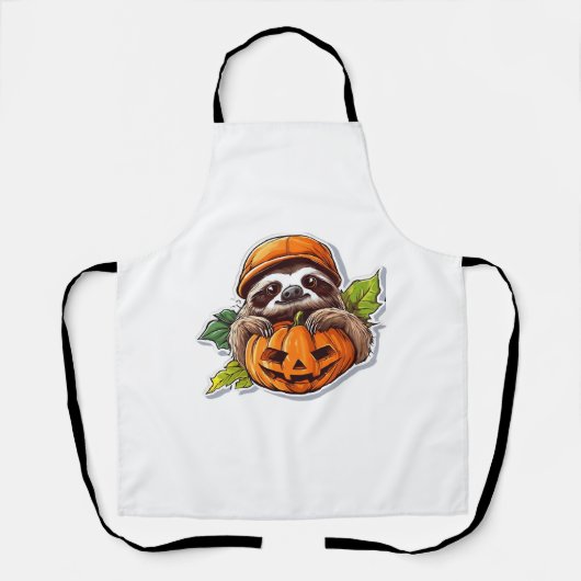 Funny Halloween Sloth Sticker Klassischer T - Shir Schürze (Vorderseite)