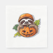 Funny Halloween Sloth Sticker Klassischer T - Shir Serviette (Vorderseite)