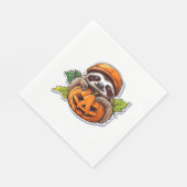 Funny Halloween Sloth Sticker Klassischer T - Shir Serviette (Ecke)