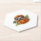 Funny Halloween Sloth Sticker Klassischer T - Shir Untersetzer (angewinkelt)