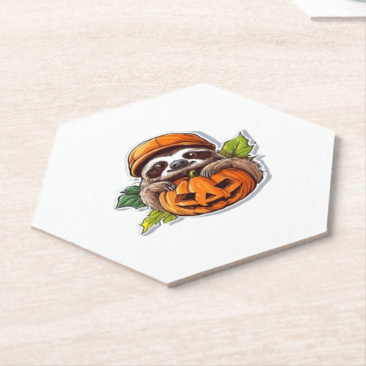 Funny Halloween Sloth Sticker Klassischer T - Shir Untersetzer (angewinkelt)