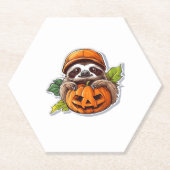 Funny Halloween Sloth Sticker Klassischer T - Shir Untersetzer (Vorderseite)