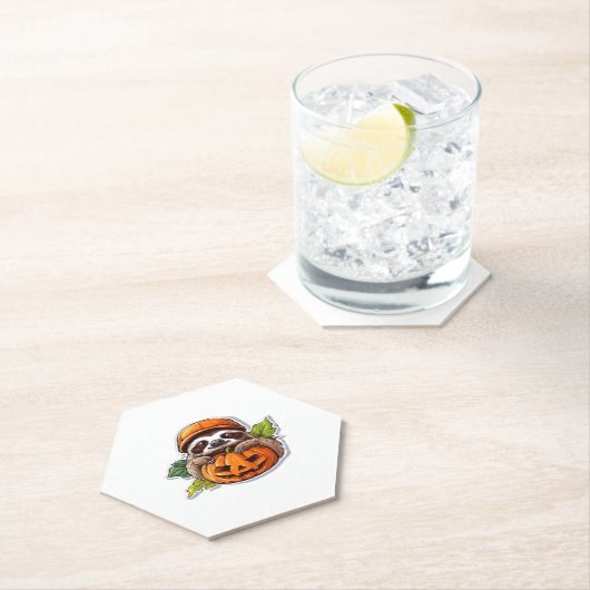 Funny Halloween Sloth Sticker Klassischer T - Shir Untersetzer (Vor Ort)