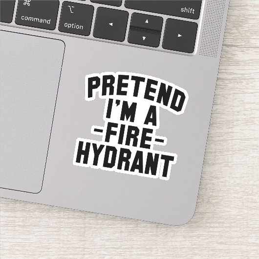 Funny Halloween, so als wäre ich ein Feuerwehrmann Aufkleber (Detail)