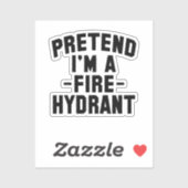 Funny Halloween, so als wäre ich ein Feuerwehrmann Aufkleber (Blatt)