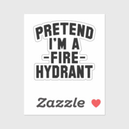 Funny Halloween, so als wäre ich ein Feuerwehrmann Aufkleber