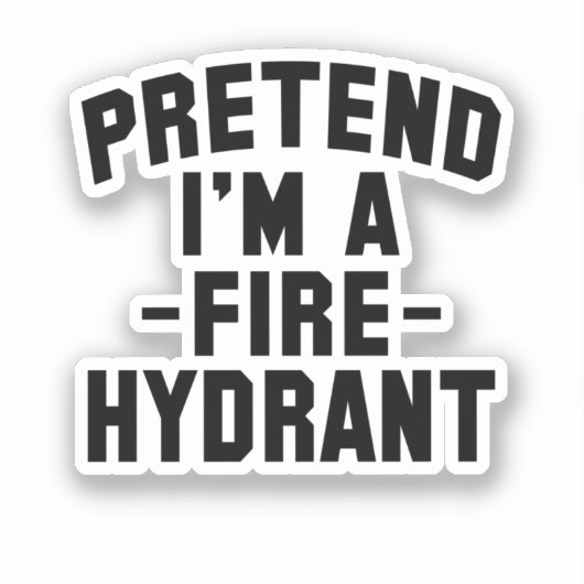 Funny Halloween, so als wäre ich ein Feuerwehrmann Aufkleber (Vorderseite)