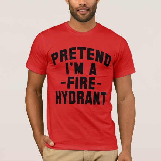 Funny Halloween, so als wäre ich ein Feuerwehrmann T-Shirt (Vorderseite)