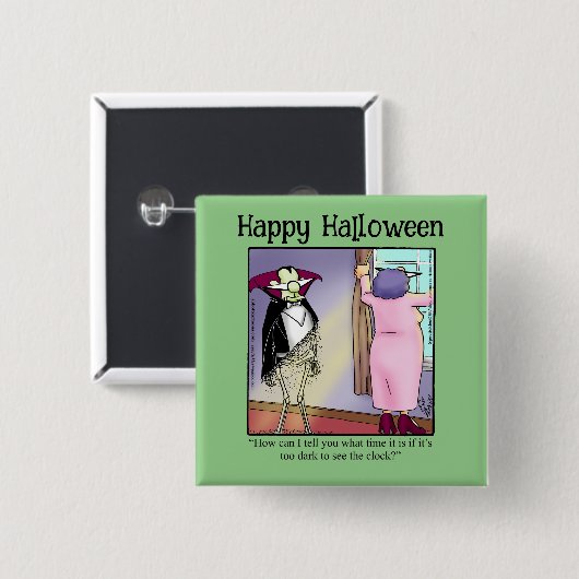 Funny Halloween Spaß Button (Vorne & Hinten)