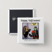 Funny Halloween Spaß Button Gifts/Favoriten (Vorne & Hinten)