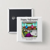 Funny Halloween Spaß Button Gifts/Favoriten (Vorne & Hinten)