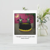 Funny Halloween Spaß Grußkarte Feiertagskarte (Stehend Vorderseite)