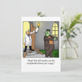 Funny Halloween Spaß Grußkarte Feiertagskarte (Stehend Vorderseite)