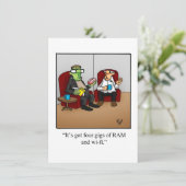 Funny Halloween Spaß Grußkarte Feiertagskarte (Stehend Vorderseite)