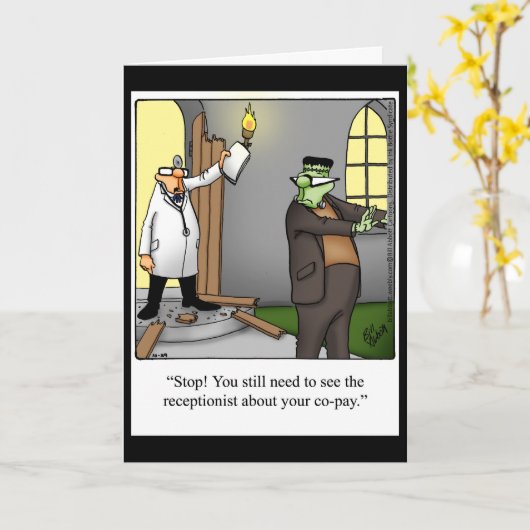 Funny Halloween Spaß Grußkarte Karte (Gelbe Blume)